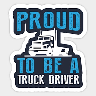 Funny trucker gift Sticker